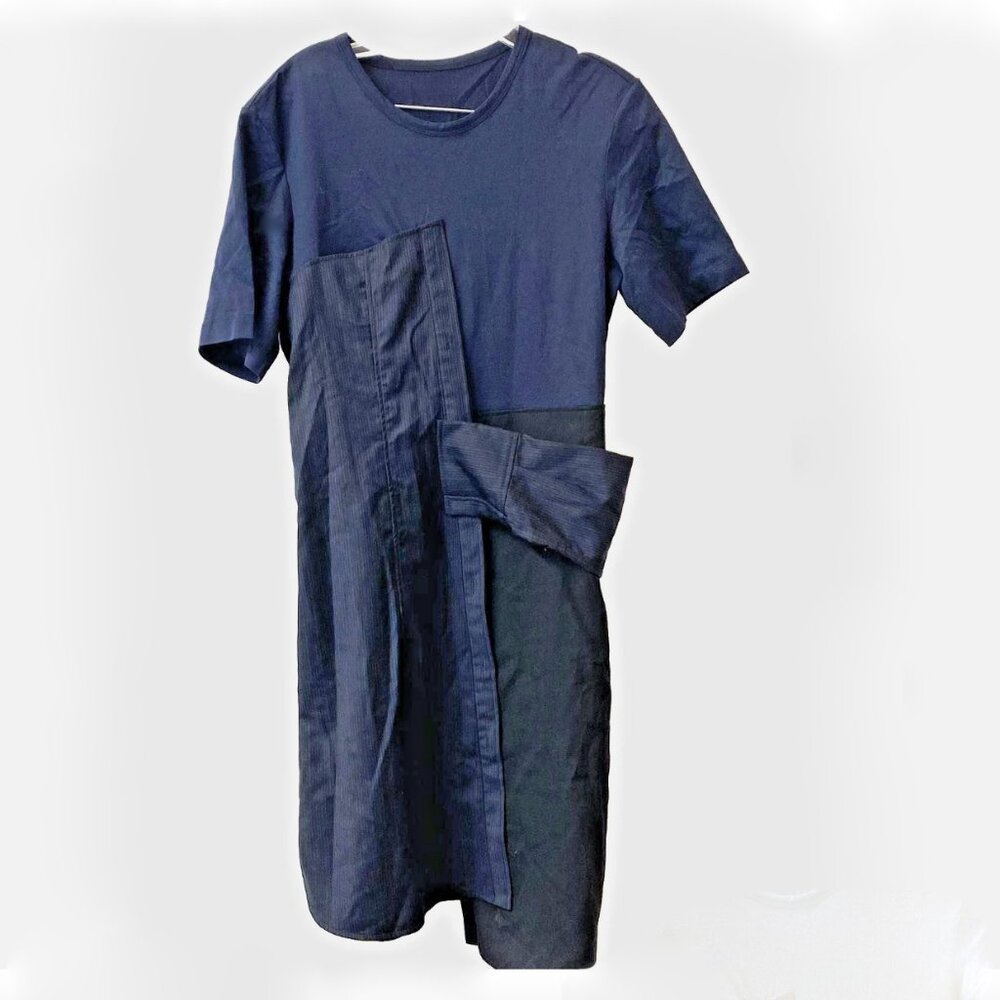 JNBY Dress NWT Black XL Asymmetric Cotton Mixed fabrics wool details